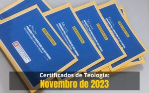 Certificados de Teologia - Novembro 2023